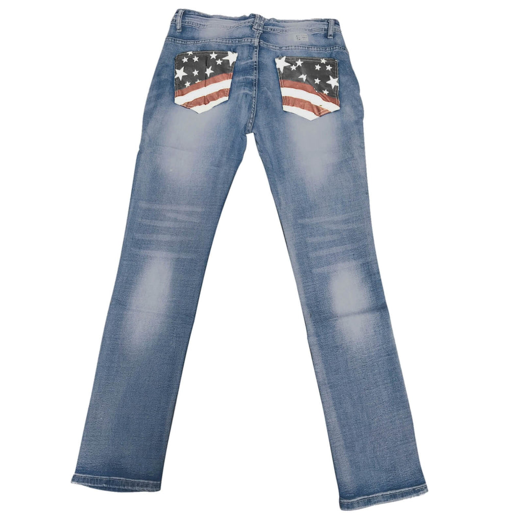 Women's High-Rise Bootcut Stretch Fit Jeans with Back Pockets