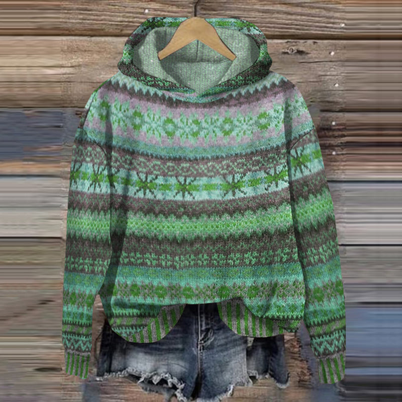 Warm Women's Hoodie with Pattern – Freya
