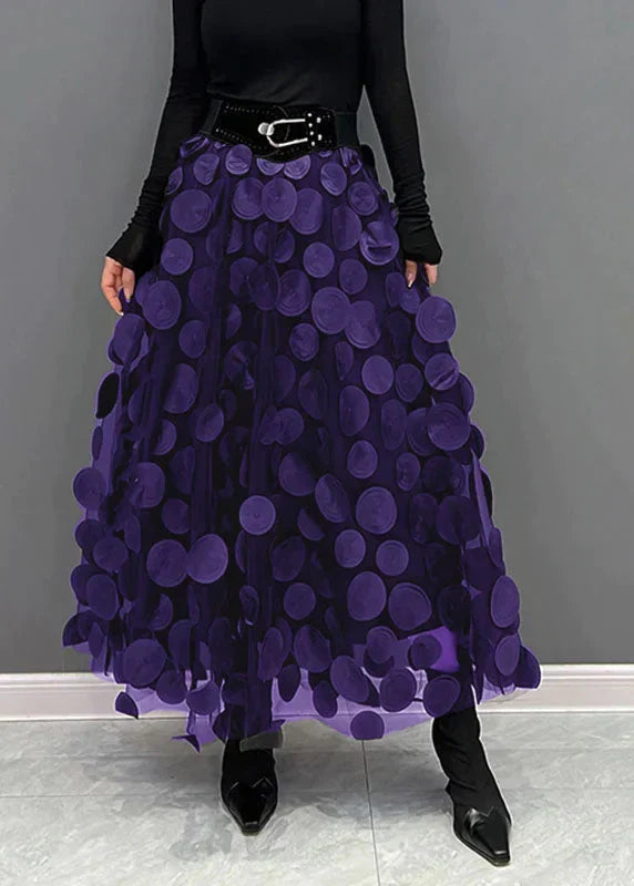 Skirt with Polka Dots and Flowing Cut – Fleur