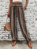 Boho-Chic Women's Pants with Graphic Print – Solara