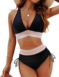 Women's High Waist Tummy Control Bikini with Adjustable Straps