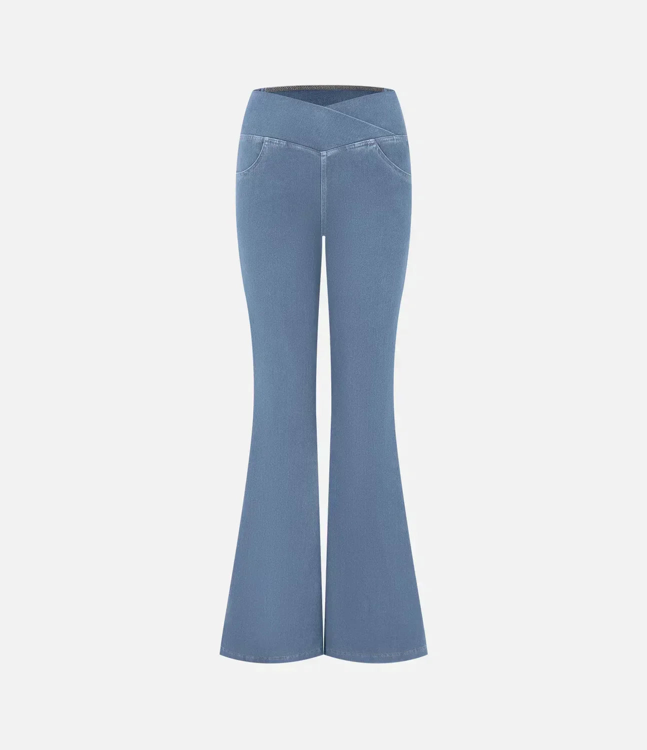 Women's High-Waist Bootcut Jeans with Stretch and Pockets