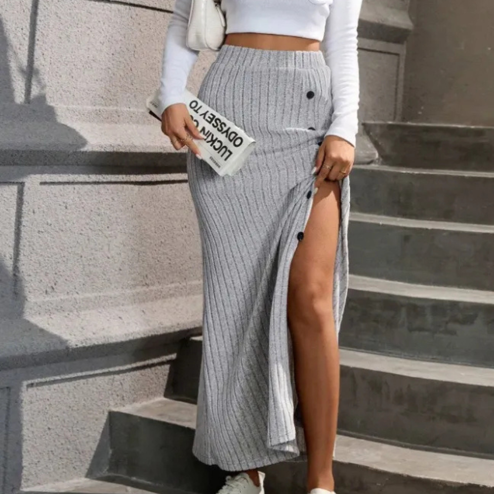Ribbed Maxi Skirt – Selina