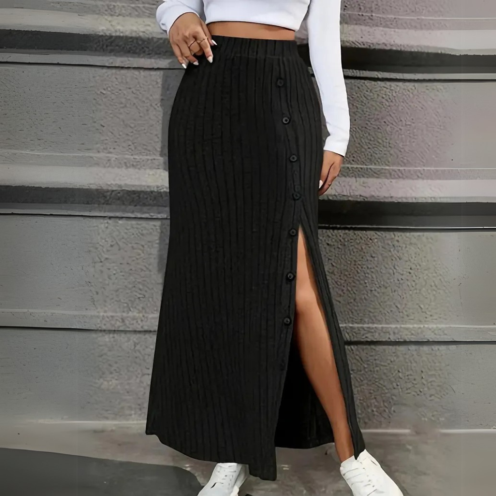 Ribbed Maxi Skirt – Selina