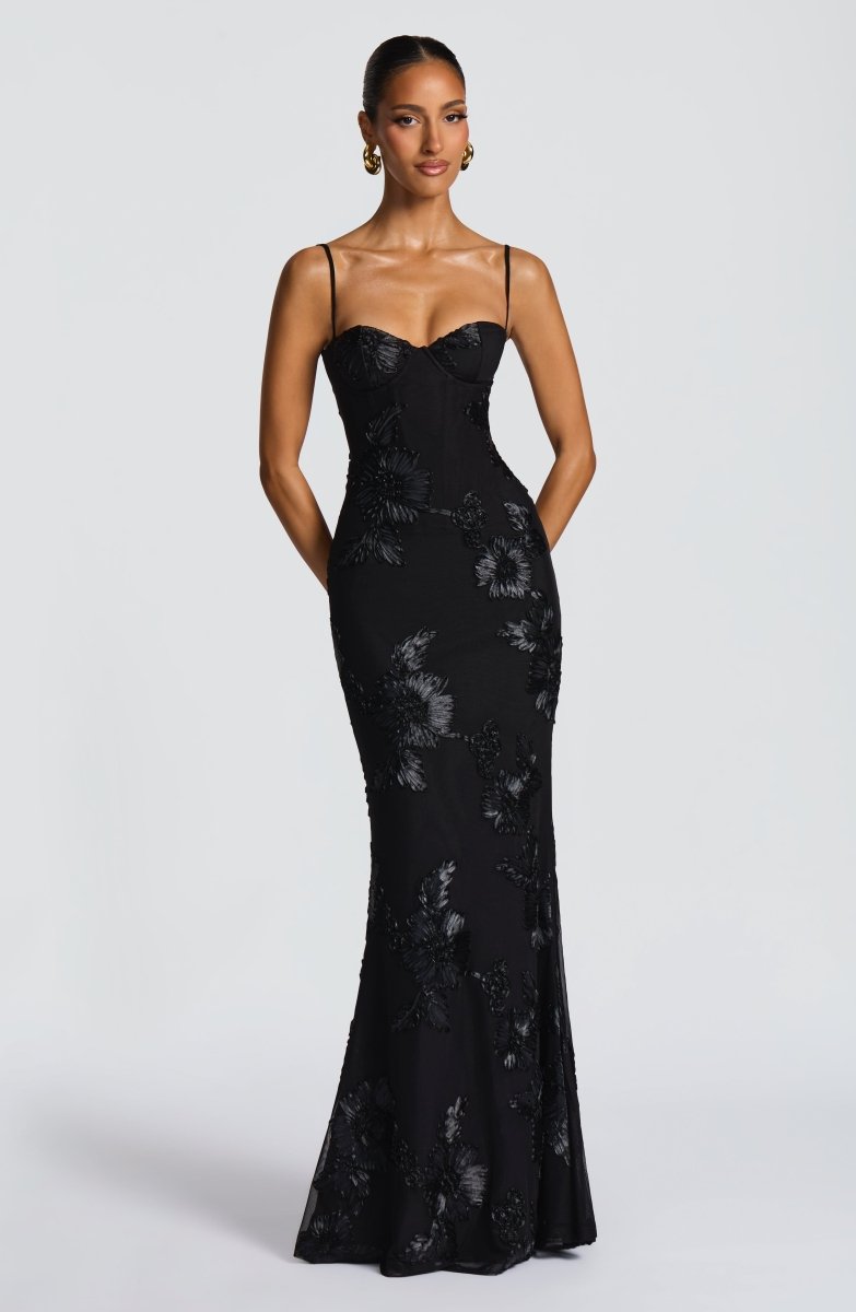 Women's Corset Floral Lace Mermaid Autumn Wedding Guest Dress