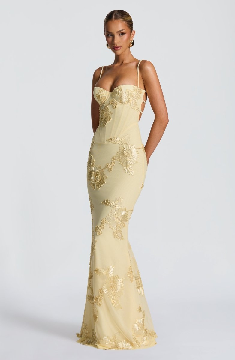 Women's Corset Floral Lace Mermaid Autumn Wedding Guest Dress