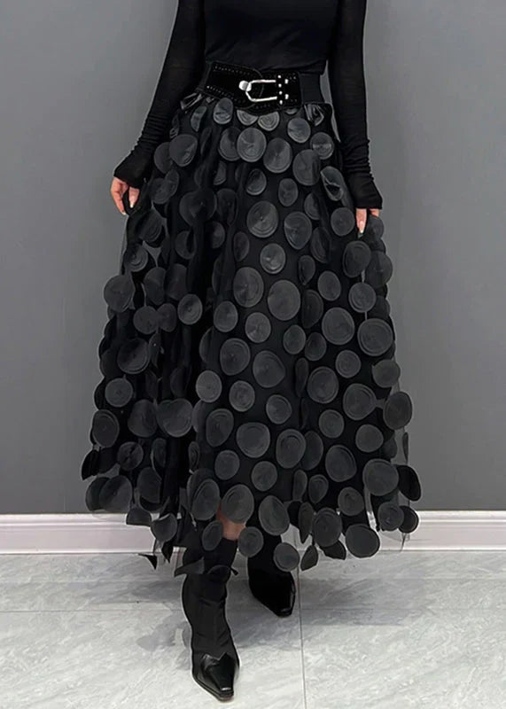 Skirt with Polka Dots and Flowing Cut – Fleur