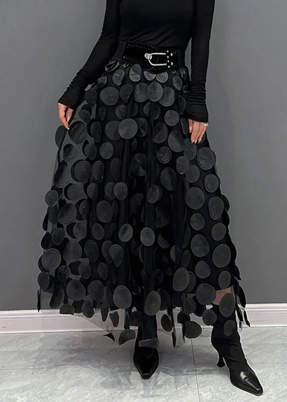 Skirt with Polka Dots and Flowing Cut – Fleur