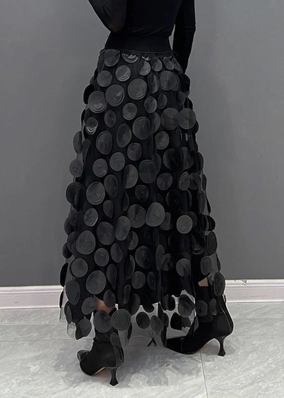 Skirt with Polka Dots and Flowing Cut – Fleur