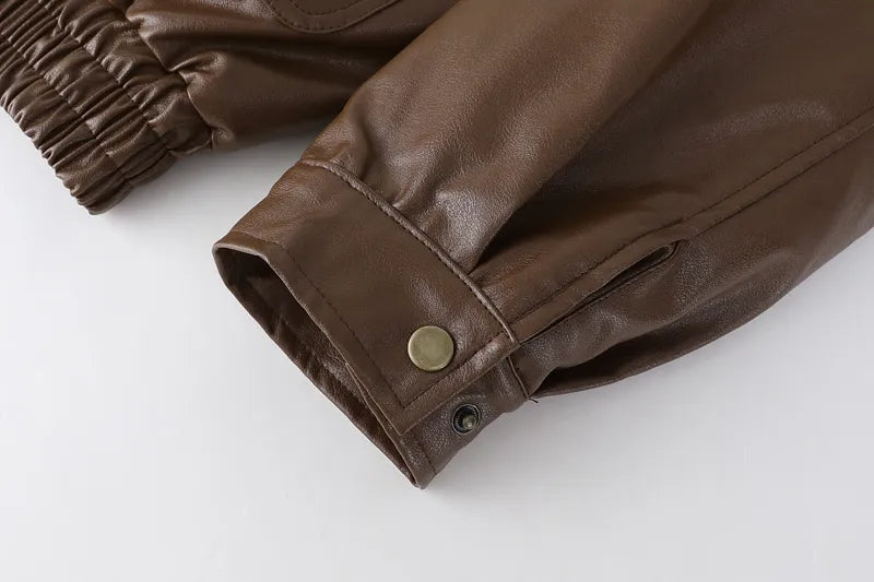 Amanda Leather Winter Coat | Vintage & Stylish