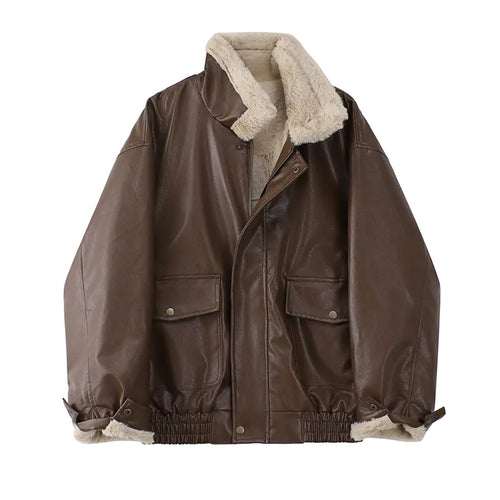 Amanda Leather Winter Coat | Vintage & Stylish