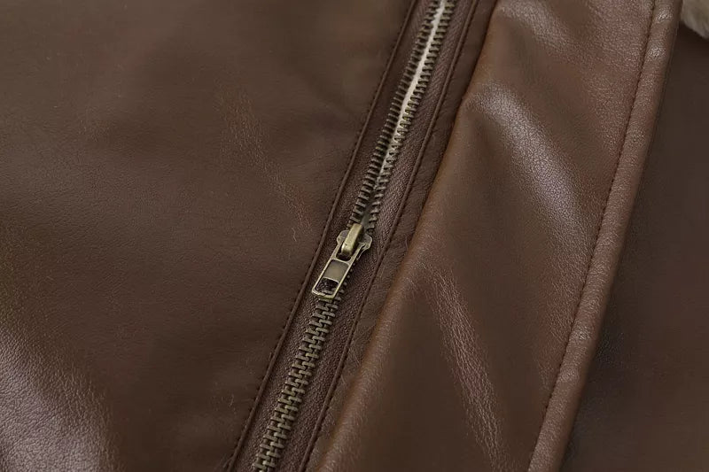 Amanda Leather Winter Coat | Vintage & Stylish