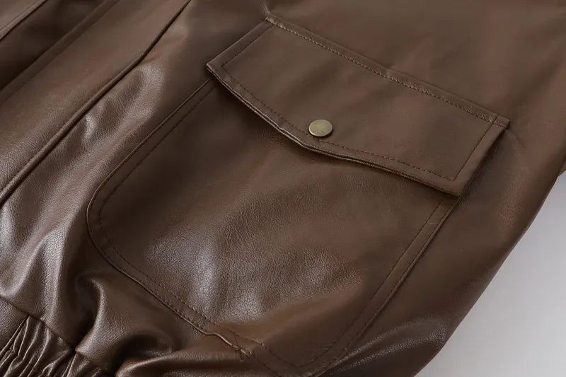 Amanda Leather Winter Coat | Vintage & Stylish