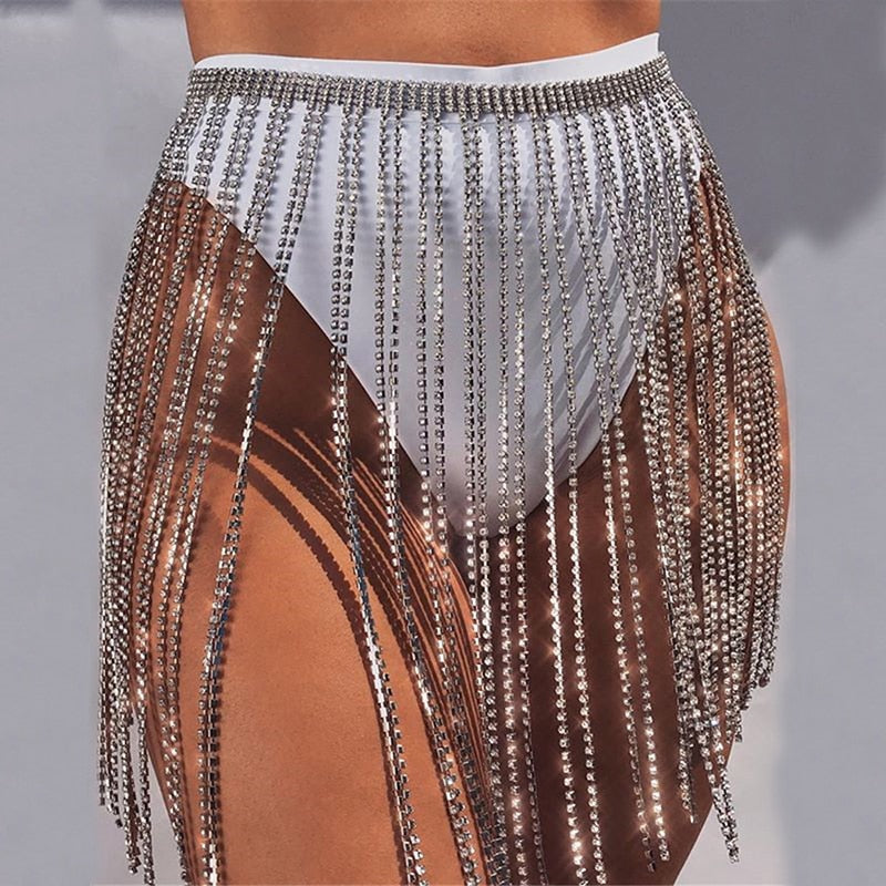 Nailah Skirt | A skirt made entirely of rhinestones