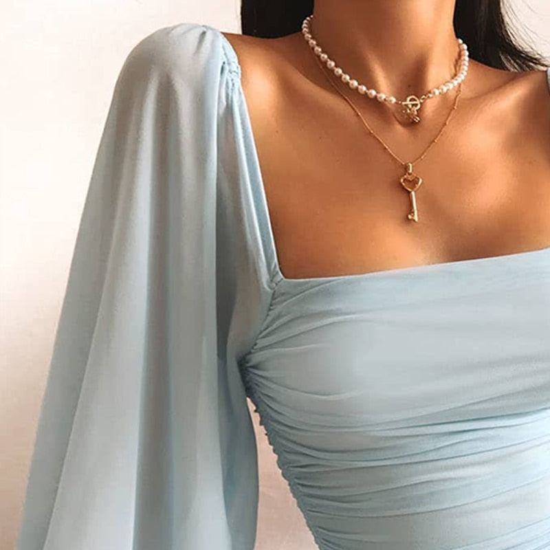 Sammy Jackson™ Fiona Party Dress with Batwing Sleeves | Elegant & Sexy