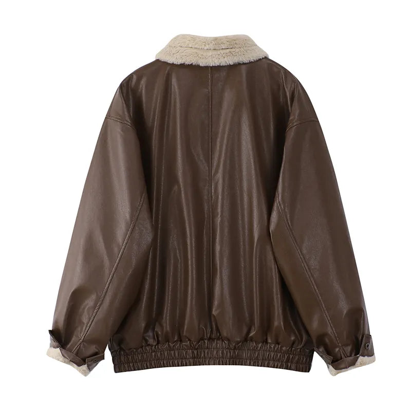 Amanda Leather Winter Coat | Vintage & Stylish