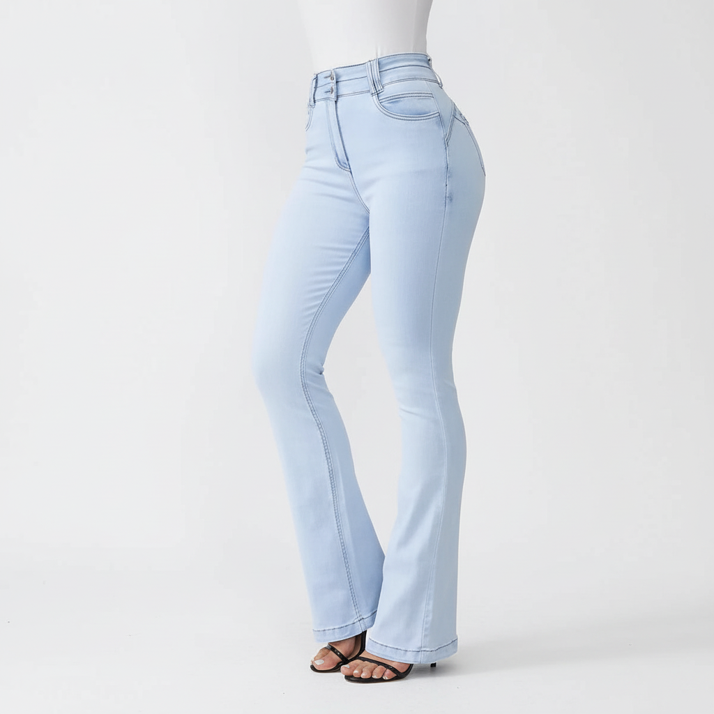 Women's High-Rise Bootcut Stretch Jeans with Shaping Fit