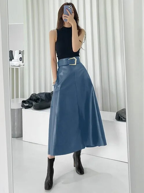 Maris Long Skirt | Sleek & Bold