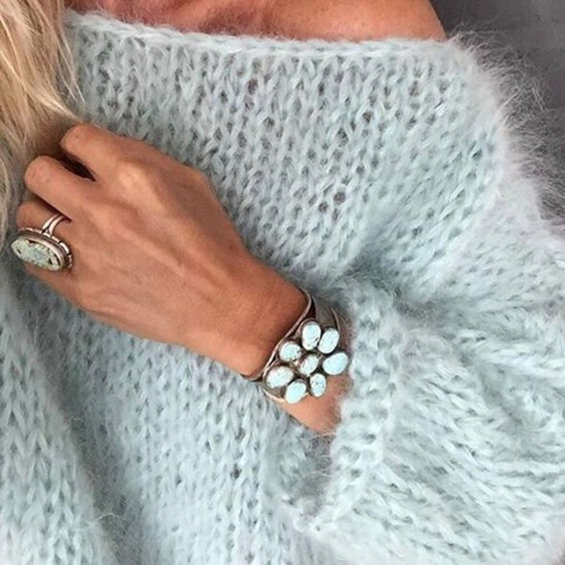 Oversized Crocheted Women's Sweater – Freja