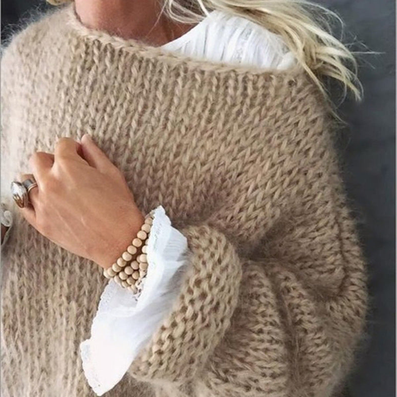 Oversized Crocheted Women's Sweater – Freja