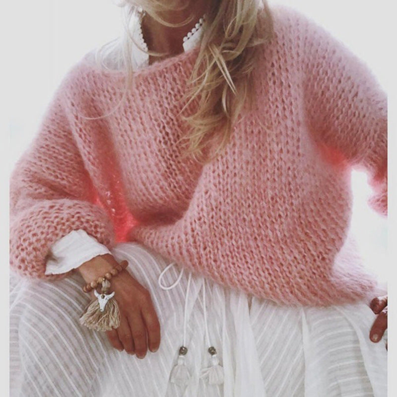 Oversized Crocheted Women's Sweater – Freja
