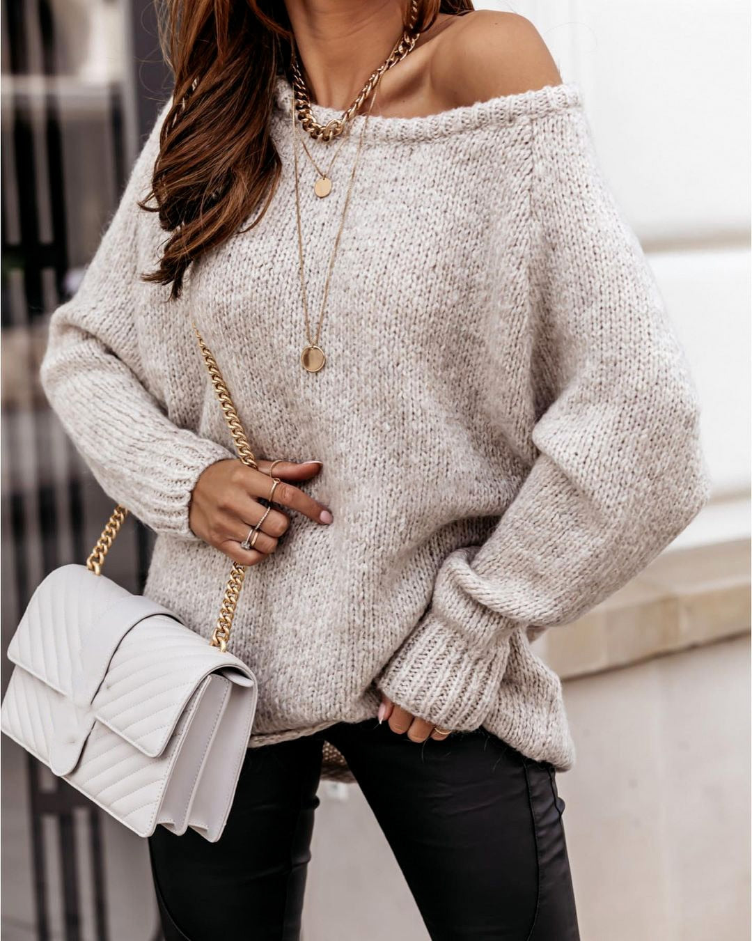 Sammy Jackson™ Gaby™ | Knitted Oversized Winter Sweater Women's Fashion