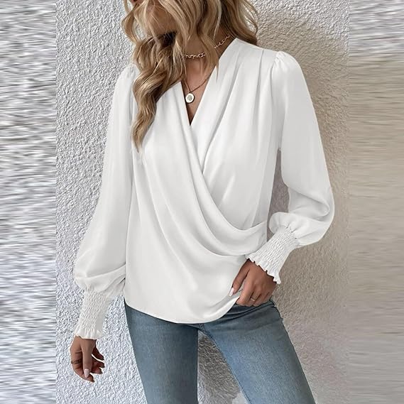 Women's Classic Blouse for Work Formal and Evening Occasions