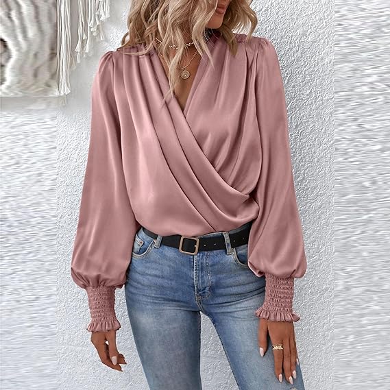 Women's Classic Blouse for Work Formal and Evening Occasions
