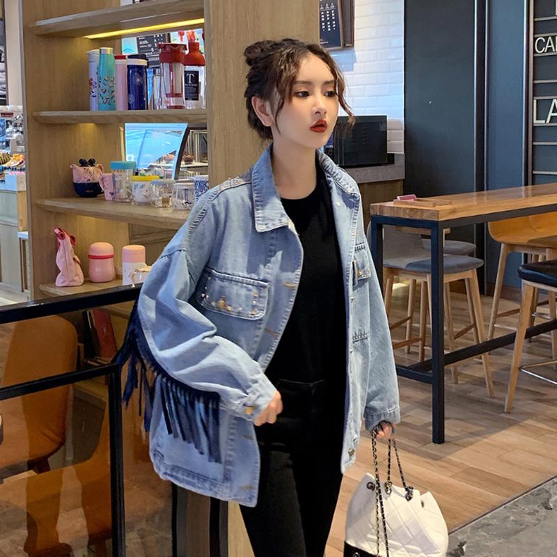 Boho Brooklynn Denim Jacket | A Unique Jacket with Floral Print and Fringes