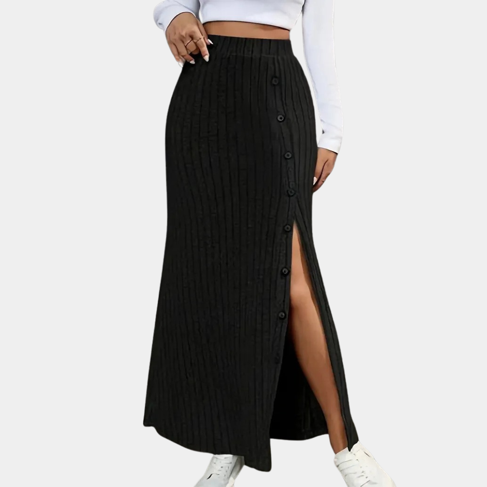 Ribbed Maxi Skirt – Selina