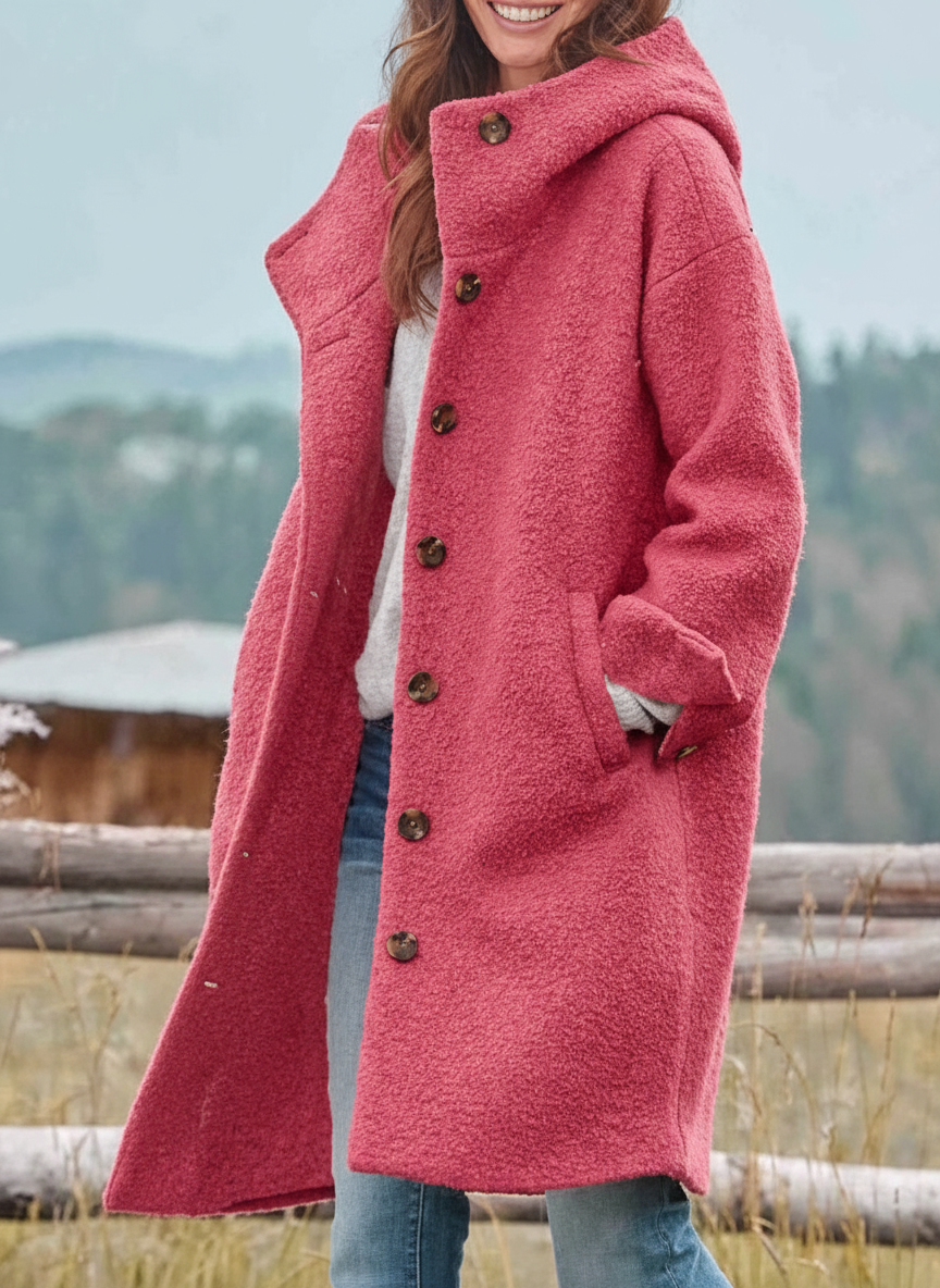 Women's Long Padded Winter Coat with Windproof Shell