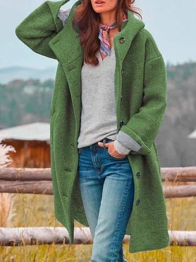 Women's Long Padded Winter Coat with Windproof Shell
