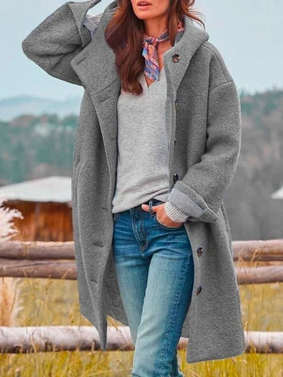 Women's Long Padded Winter Coat with Windproof Shell