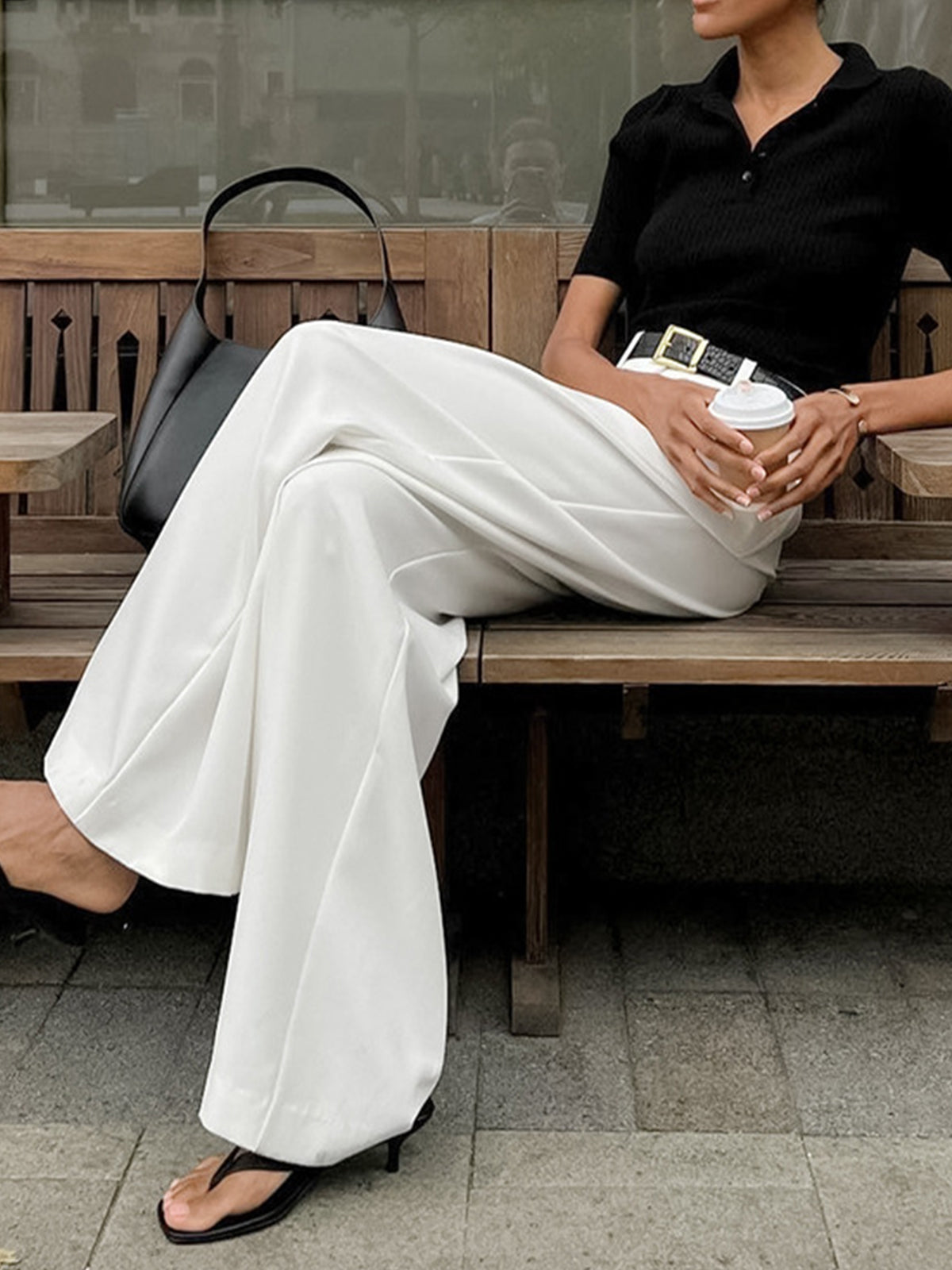 Women's High-Waisted Wide-Leg Palazzo Trousers