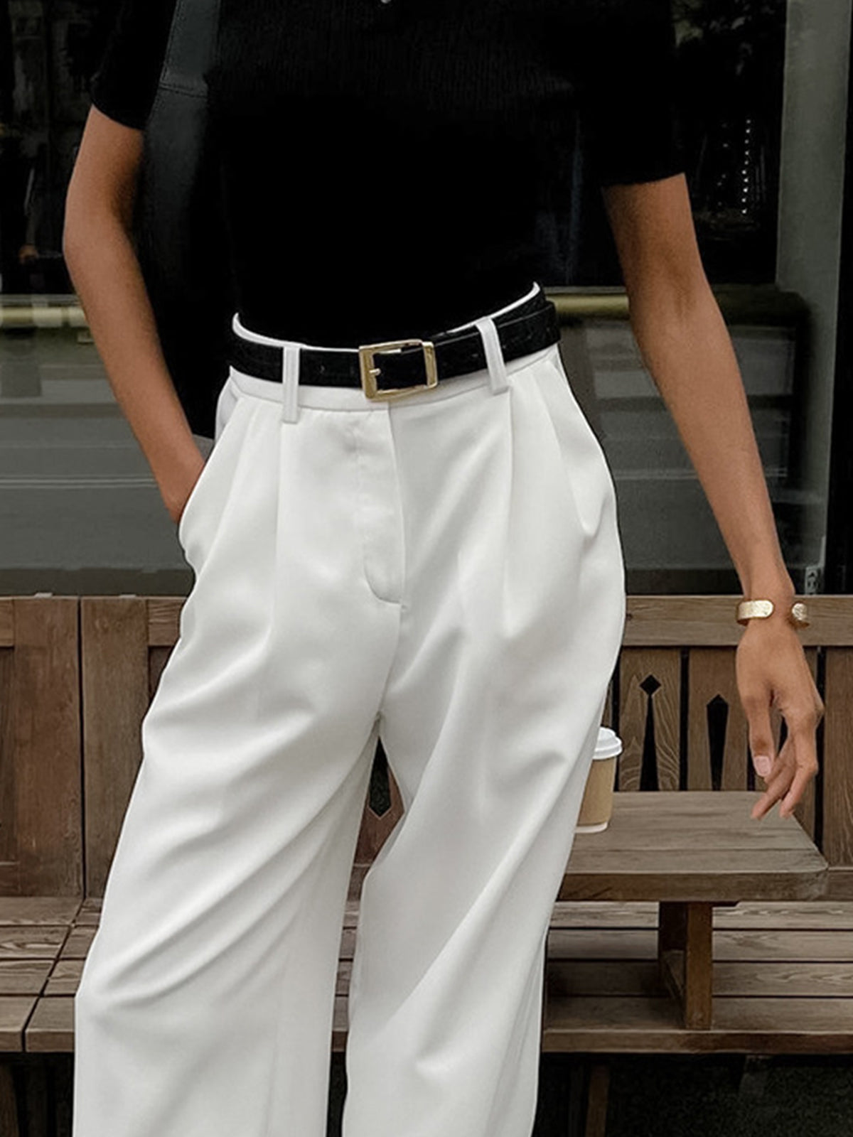 Women's High-Waisted Wide-Leg Palazzo Trousers
