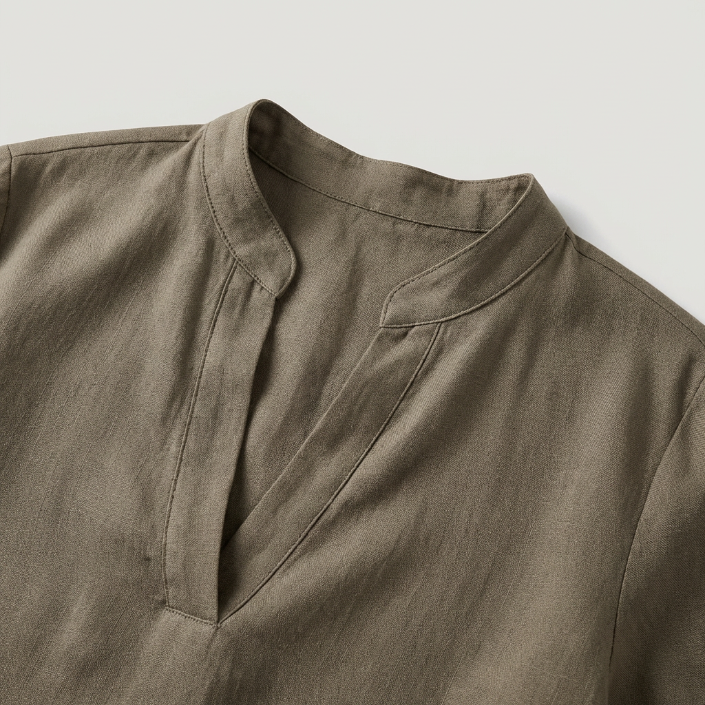 Women's 3/4 Sleeve V-Neck Blouse with Asymmetric Hem