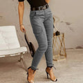 Women's Cargo Jeans with Elastic Cuffs – Nadine