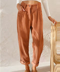 Stylish Women's Corduroy Pants with High Waist – Naima
