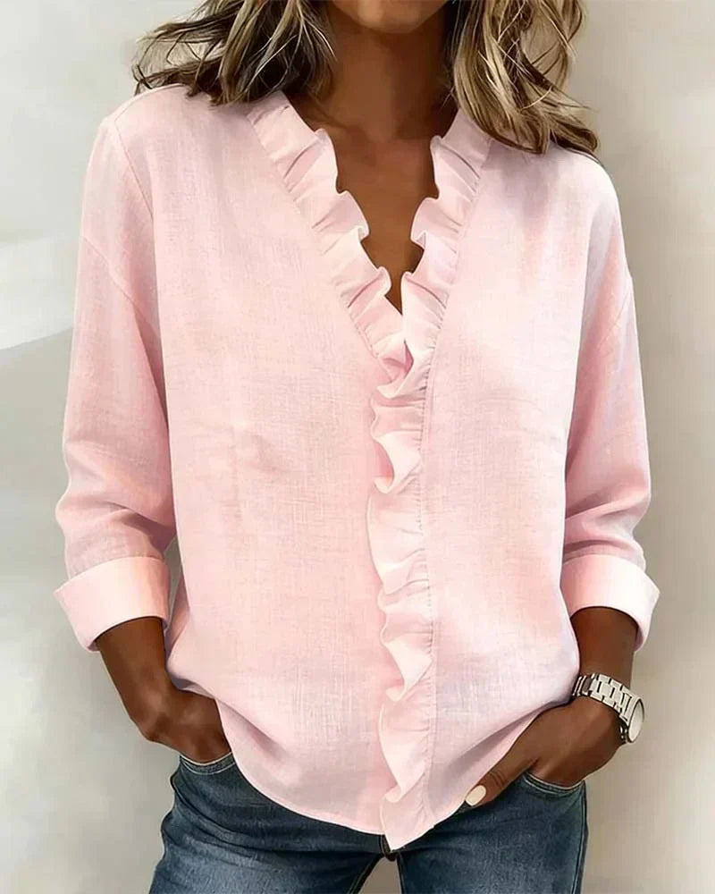 Hermione | Women's Ruffle Neck Blouse