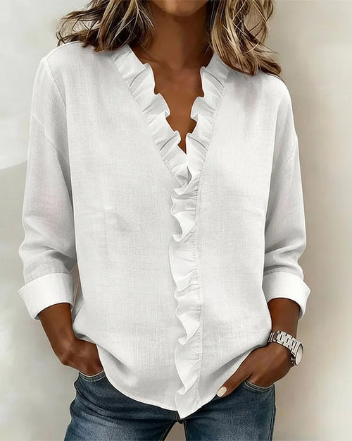 Hermione | Women's Ruffle Neck Blouse