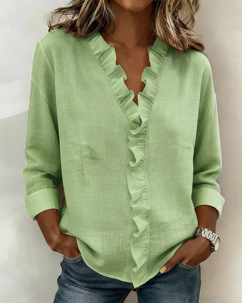 Hermione | Women's Ruffle Neck Blouse