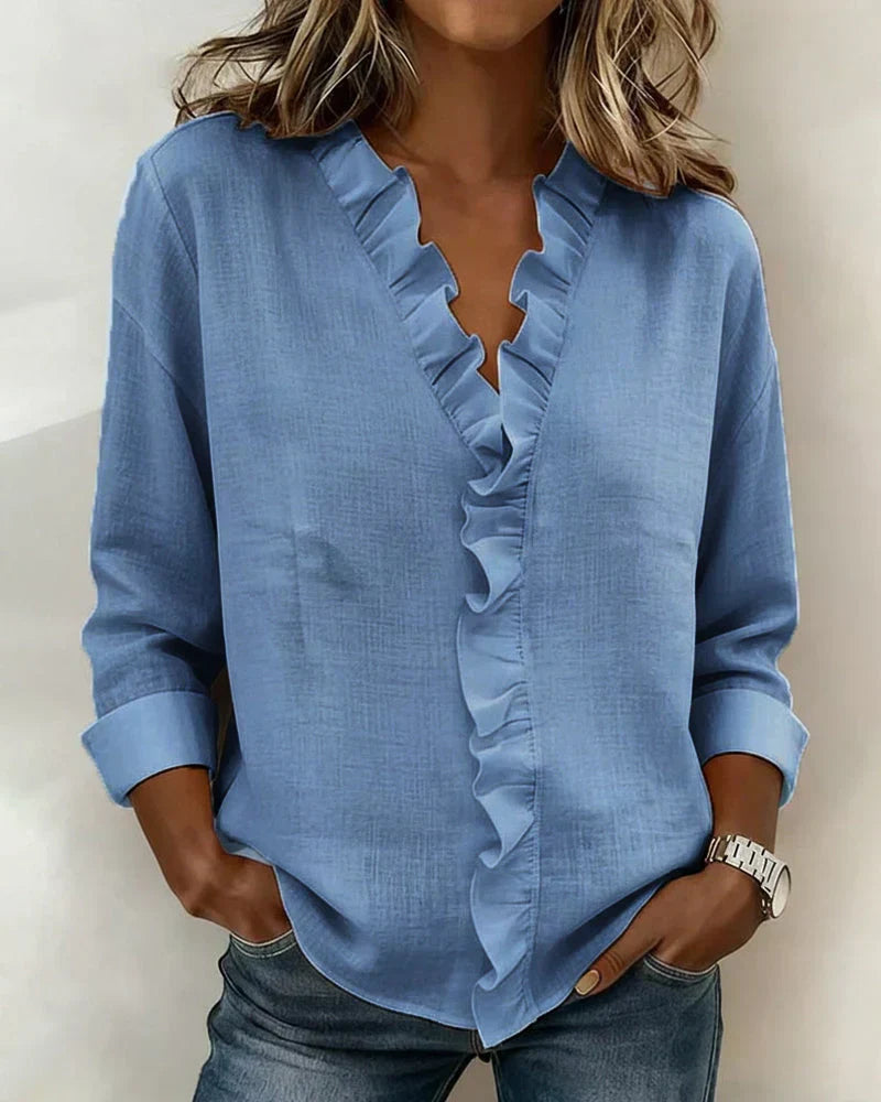 Hermione | Women's Ruffle Neck Blouse