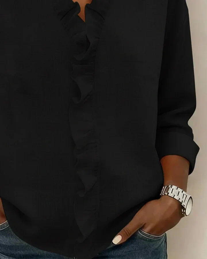 Hermione | Women's Ruffle Neck Blouse