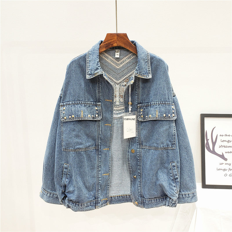 Boho Brooklynn Denim Jacket | A Unique Jacket with Floral Print and Fringes