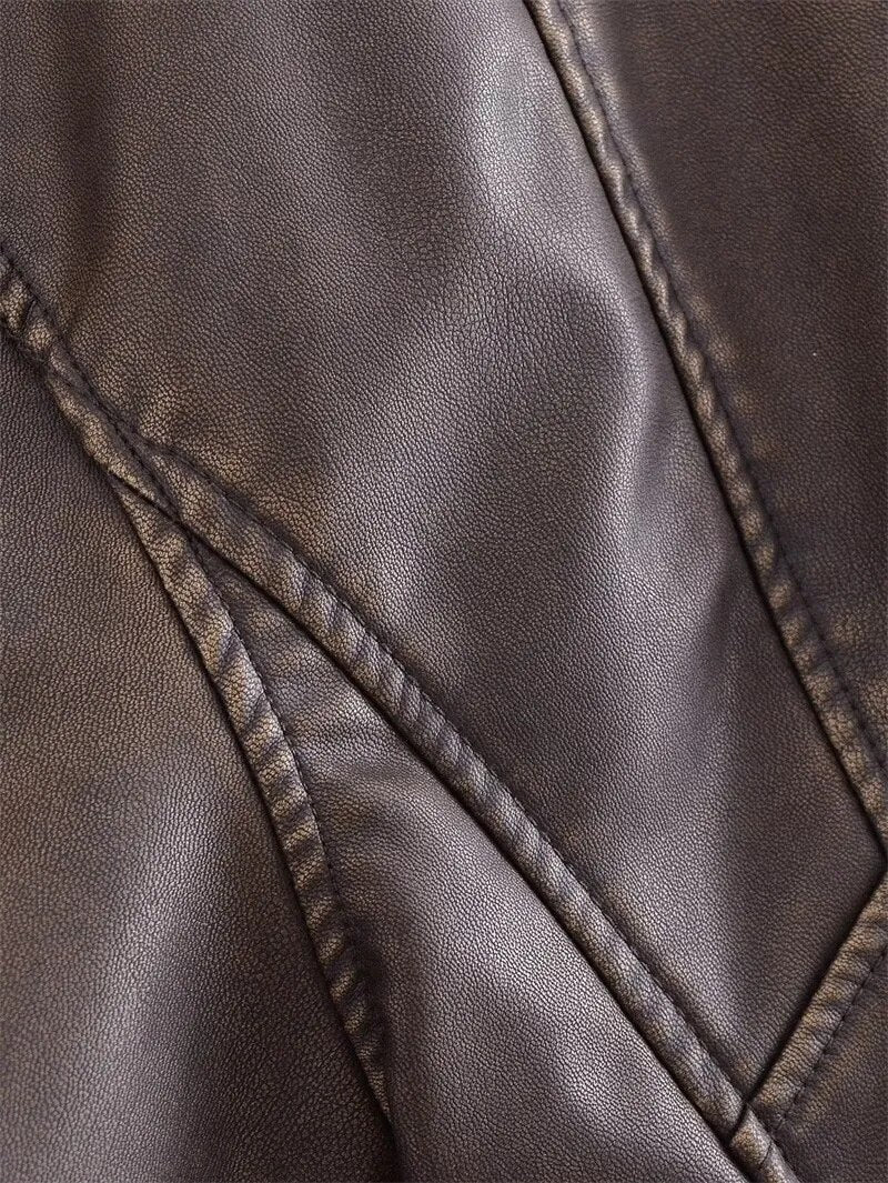 Sophia Cropped Biker Jacket | Vintage & Stylish
