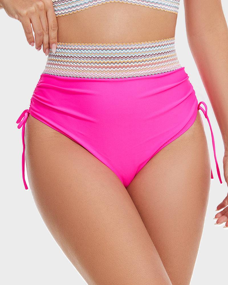 Women's High Waist Tummy Control Bikini with Adjustable Straps