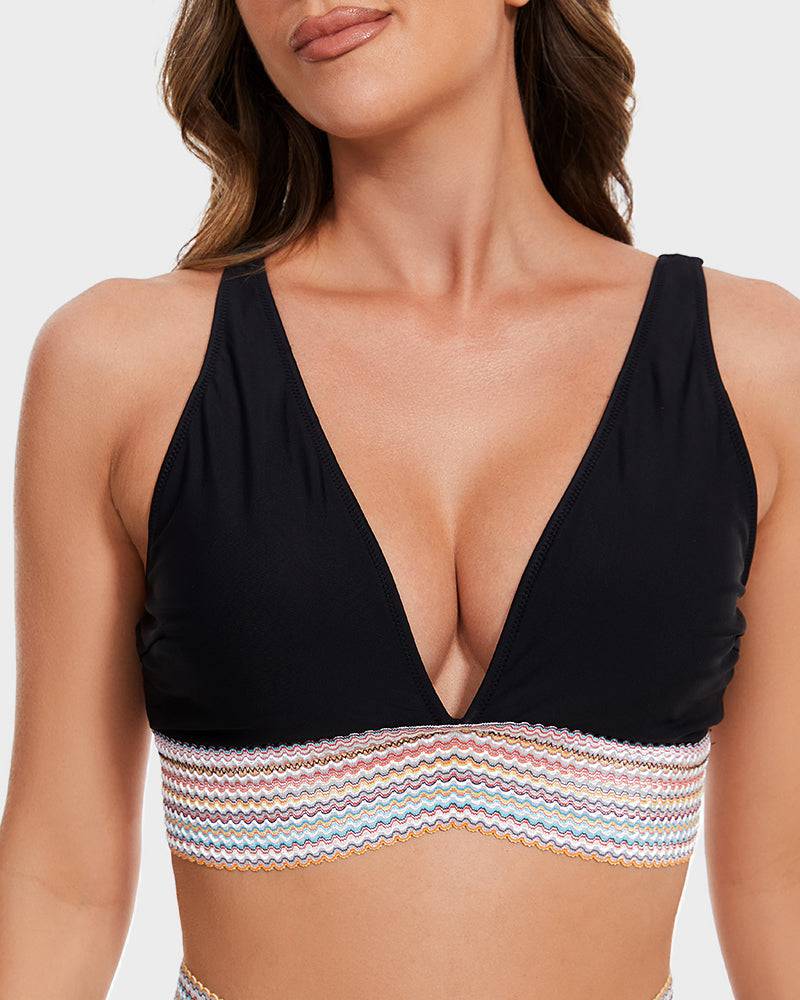 Women's High Waist Tummy Control Bikini with Adjustable Straps