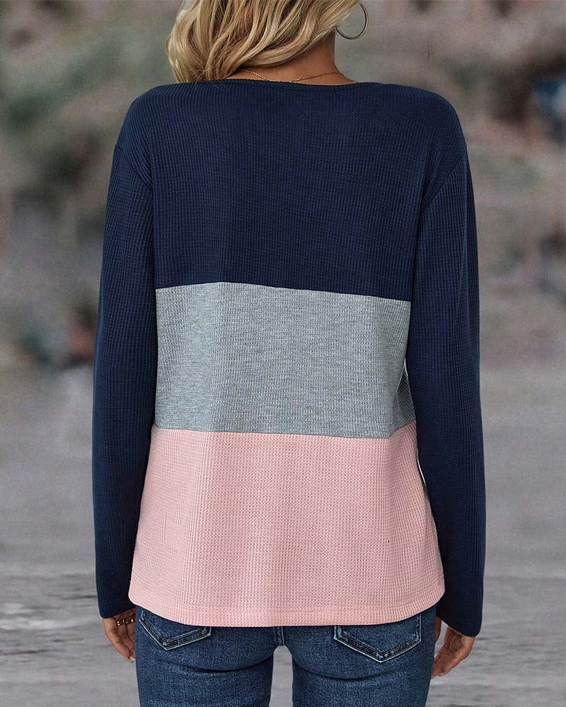 Casual Women's Color Block Sweater – Noëlle
