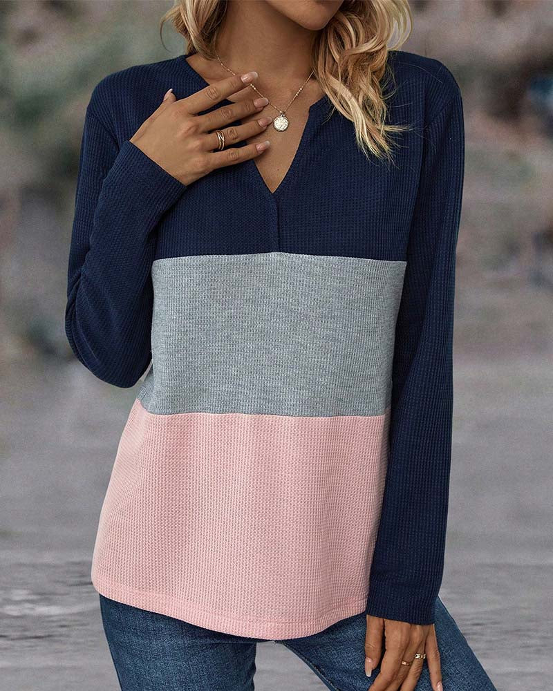 Casual Women's Color Block Sweater – Noëlle
