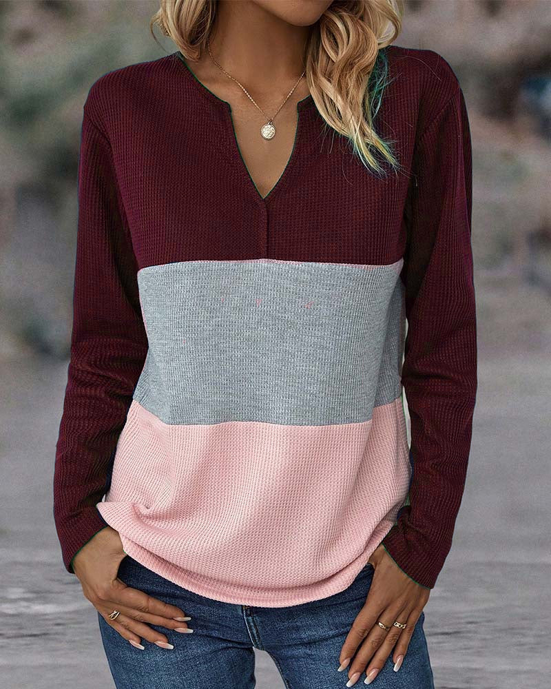 Casual Women's Color Block Sweater – Noëlle